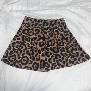 Mock cheetah skirt